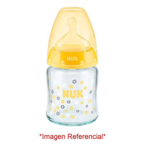 Biberón First Choice Nuk de Vidrio Niña de 0 - 6 Meses 120 ML - Frasco 1 UN