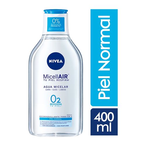 Agua Micelar Nivea MicellAir para Piel Normal - Frasco 400 ML