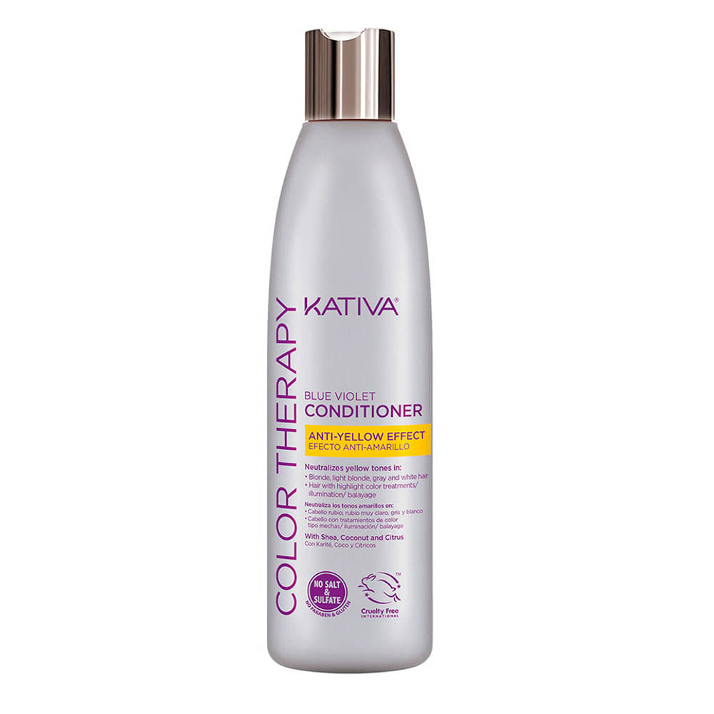 KATIVA COLOR Therapy Blue Violet Conditioner 250 Ml - Neutralisiert Gelbstiche Bei Blondem Haar