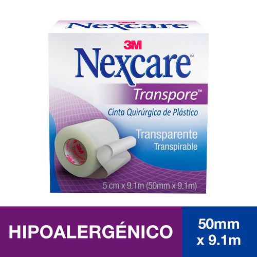 Cinta Nexcare Transpore 50mm x 9.1m - Unidad 1 UN