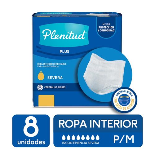 Ropa Interior Plenitud Protect Plus Talla P-MPañal Adulto - Bolsa 8 UN