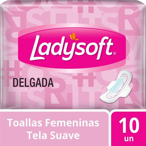 Toallas Higiénicas Delgada Con Alas Ladysoft - Bolsa 10 UN