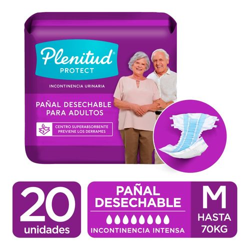 Pañales para Adultos Plenitud Protect Talla M - Bolsa 20 UN