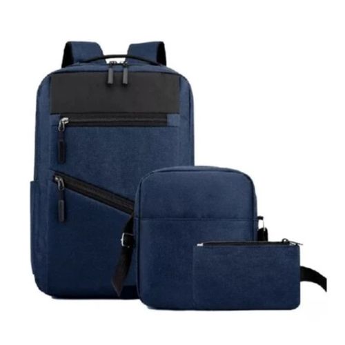 Mochila Morral Pack 3 en 1 Porta Laptop con Puerto Usb 2.0 - Azul