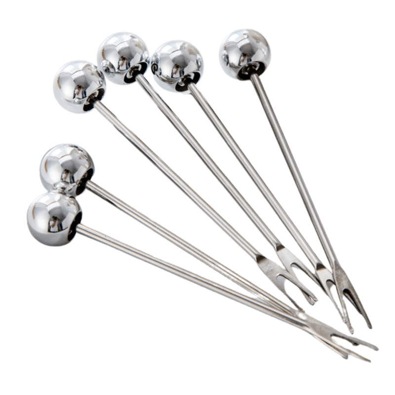 Juego-de-Mini-Tenedores-Picker-Soporte-Diseño-de-Oso-Blanco