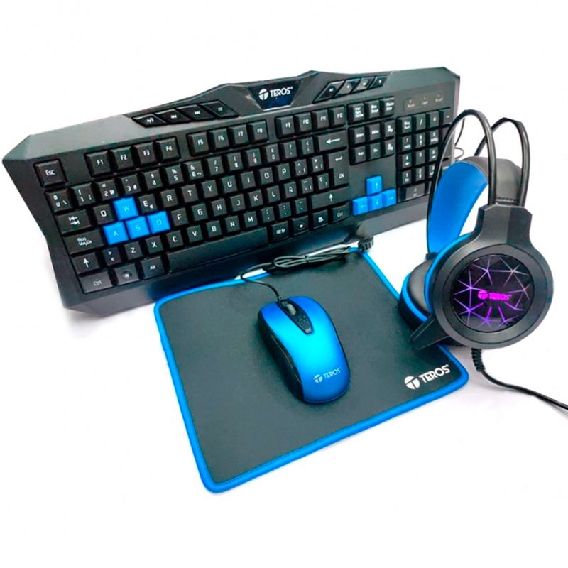 Combo-Teclado-Mouse-Headset-Mouse-Pad-Teros-TE-4050B--Negro-