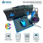 Combo-Teclado-Mouse-Headset-Mouse-Pad-Teros-TE-4050B--Negro-