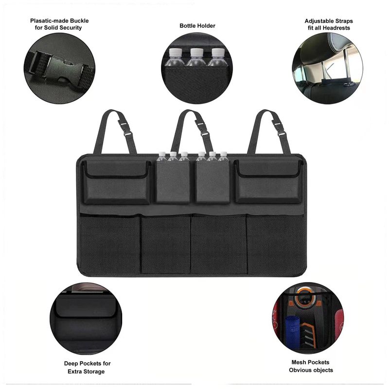 Organizador-maletero-Autos-Carro-Viaje-asiento-Botella-multi-bolsillo