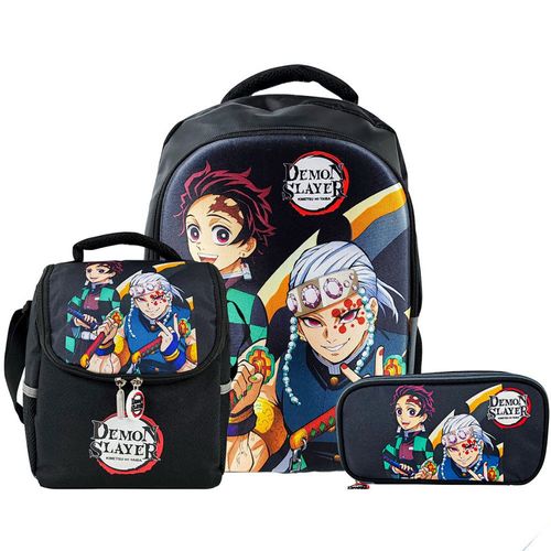 Set Scool Magic Mochila Lonchera Cartuchera Demon Slayer 3D