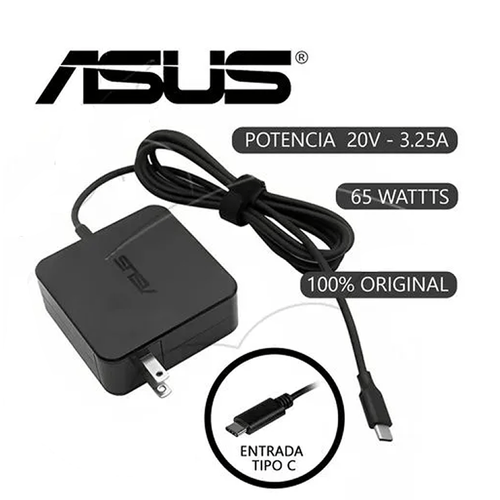 CARGADOR ASUS  TIPO C 19V 3-42A 65W - ORIGINAL