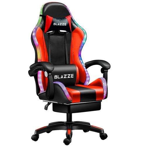 Silla Gamer Ergonómica Buff RGB  Rojo