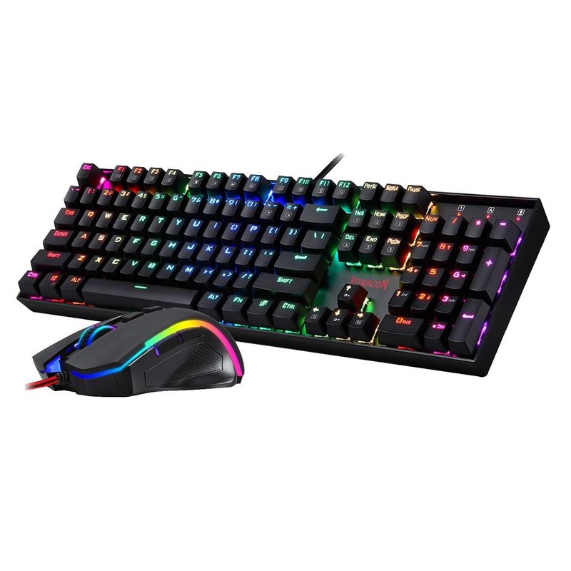 Redragon---Kit-Mitra-K551-Switch-Blue---Griffin-M607-RGB