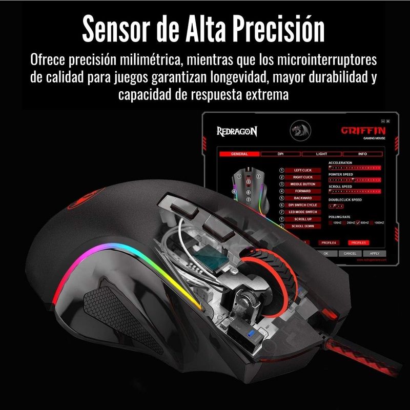 Redragon---Kit-Mitra-K551-Switch-Blue---Griffin-M607-RGB