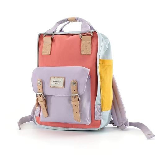 Himawari - Mochila H188L-76 escolar o viaje porta Laptop - Púrpura y Coral
