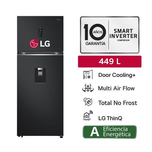 Refrigeradora LG 449L Top Freezer VT45APMC Negro