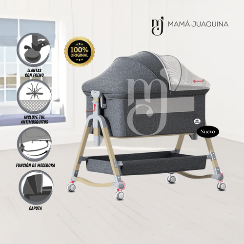 Cuna Colecho de Lujo «NESTY» Edición Limitada Gris