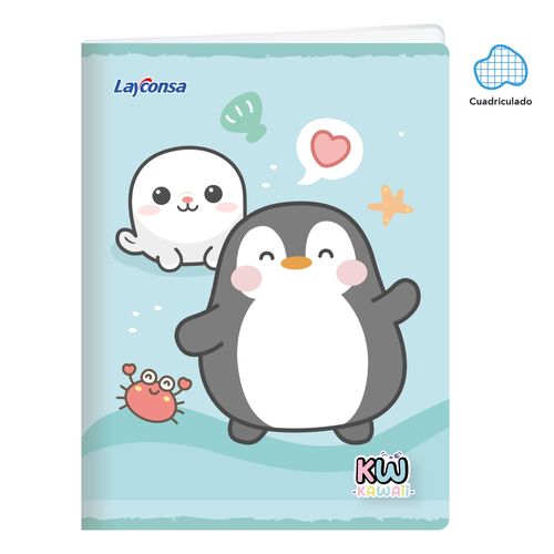 Cuadernos grapados cuadriculado Kawaii 80H 70gr LAYCONSA