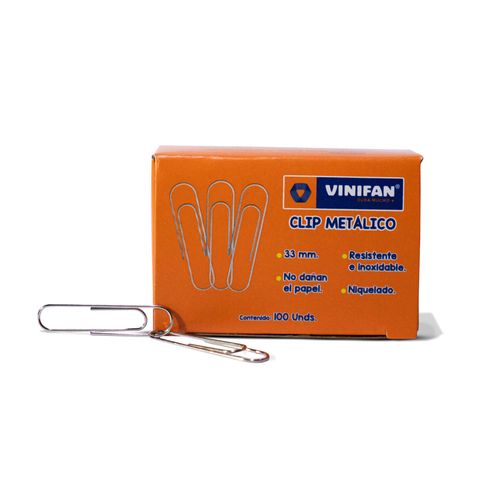 Clip Metalico 33 Mm Caja X100 VINIFAN