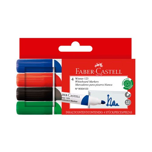 Faber Marcador Wbm W123 Az Ro Ne Ve Ctn FABER CASTELL x4un