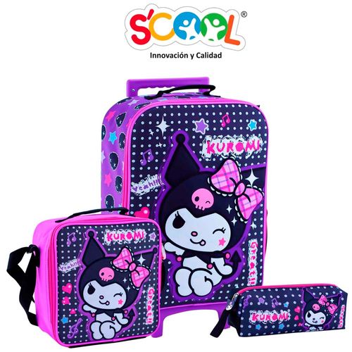 Kt Set Maleta grande SCOOL Eva 3D Kuromi