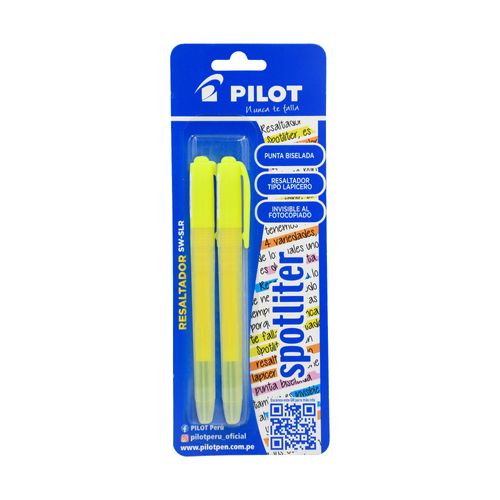 Resaltador PILOT Spotliter (2 Amarillo) 2Pack