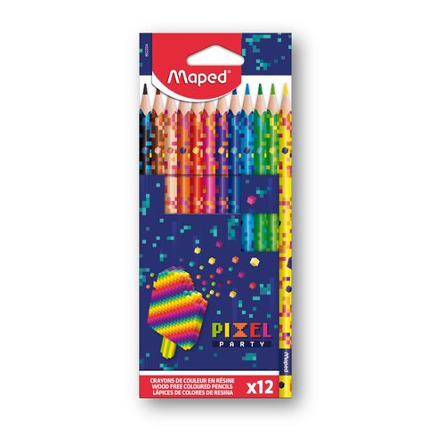 Lápices MAPED de Color Pixel Party x12