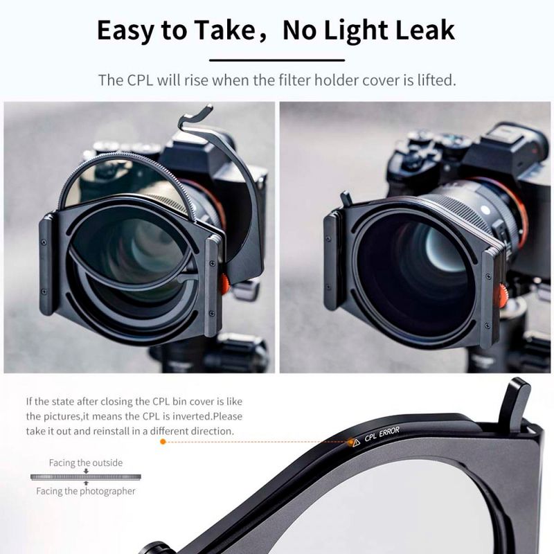 Sistema-de-Portafiltros-Cuadrado-K-F-Concept-X-PRO--CPL-de-95mm---ND8---ND64---ND1000---4-Anillos-Adaptadores--SKU1877