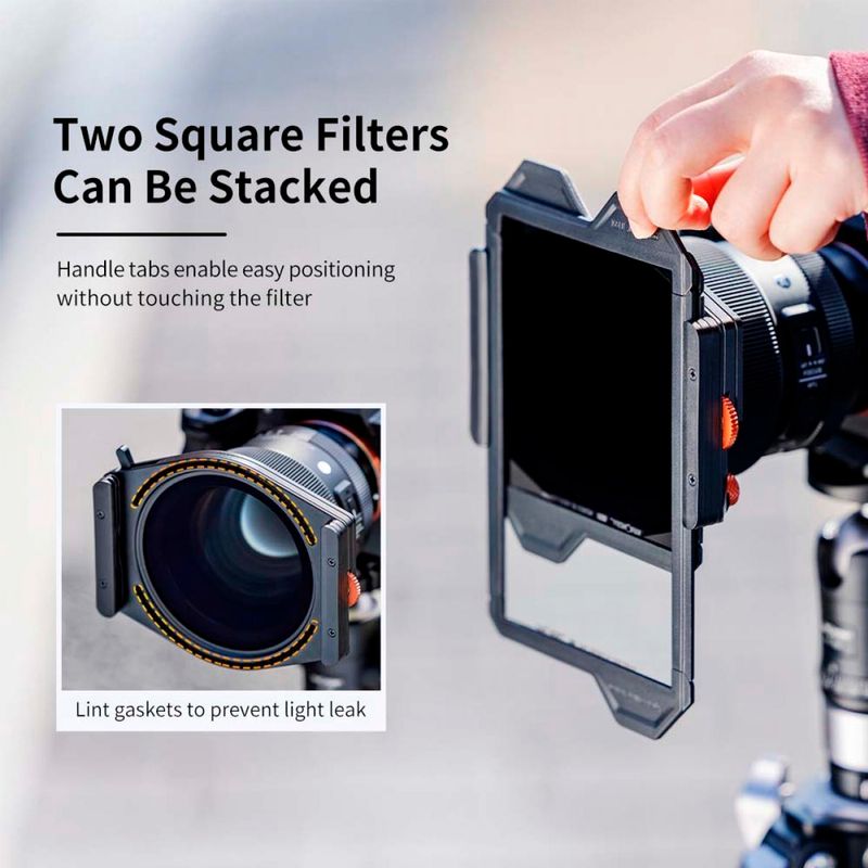 Sistema-de-Portafiltros-Cuadrado-K-F-Concept-X-PRO--CPL-de-95mm---ND8---ND64---ND1000---4-Anillos-Adaptadores--SKU1877