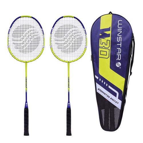 RAQUETA PARA BÁDMINTON DE ALUMINIO PREMIUM 2PCS W30 WINSTAR AZUL/AMARILLO