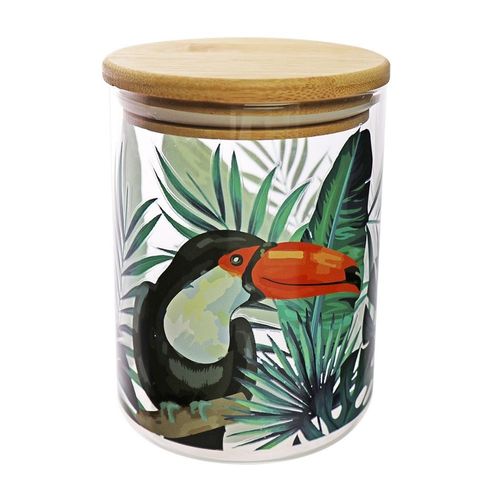 Canister de vidrio Tucán Bambu 700ml Top Chef Orange