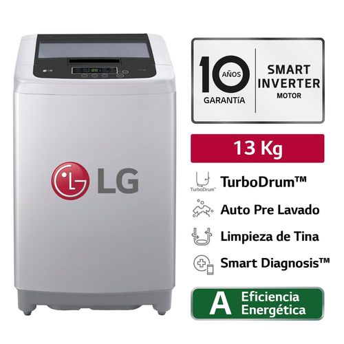 Lavadora LG 13 Kg Carga Superior  WT13DPBK Gris