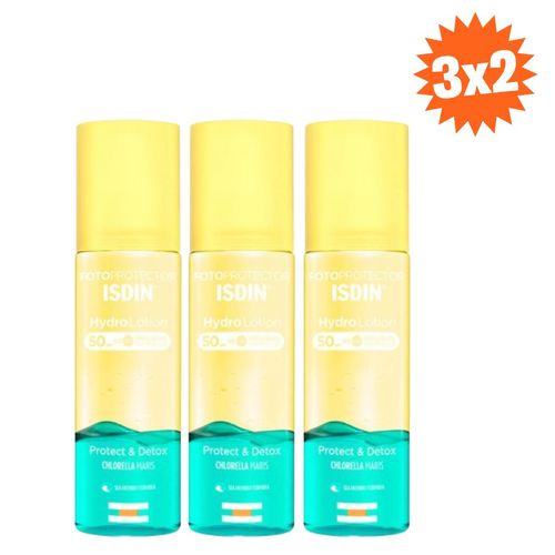 3x2 Isdin Fotoprotector Hydrolotion SPF50 200ml - Bloqueador solar corporal