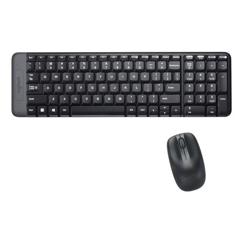 Combo Teclado Y Mouse Logitech Mk220 Wireless Usb Black