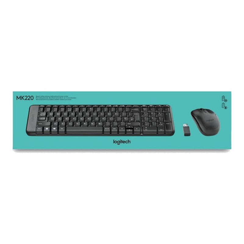 Combo-Teclado-Y-Mouse-Logitech-Mk220-Wireless-Usb-Black