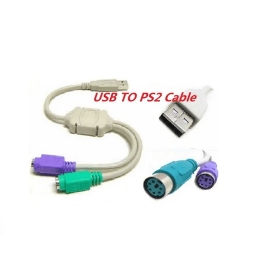 cable Adaptador Convertidor Usb Macho A Ps2 Hembra Plug And Play gris