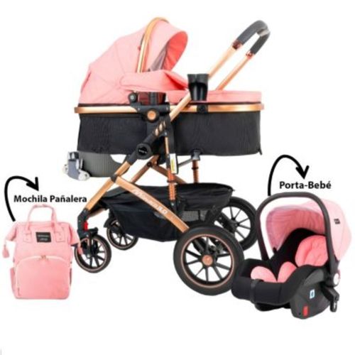 Coche Cuna Moisés Baby Craft MONACO 3.0 Rosado