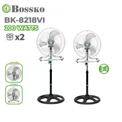 Ventilador Bossko 3 en 1 BK-8218VI 18 " X 2 Unidades