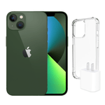 IPHONE-13---5G--128GB-4GB-RAM---GREEN---VERDE----CARGADOR---CASE