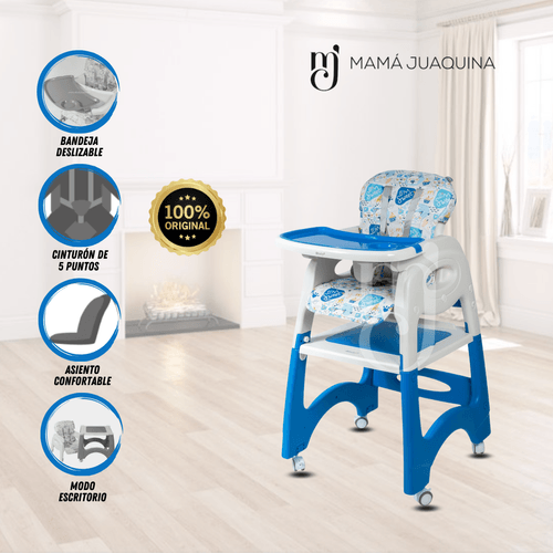 Silla de Comer Escritorio 3 en 1 «CHAIRMAN» Azul
