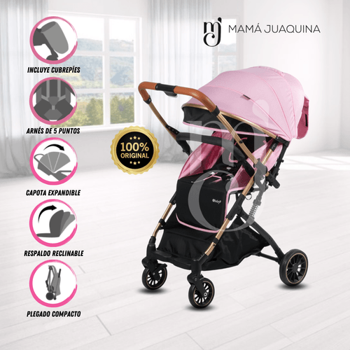 Coche Paseo Maleta «BABY EVO» Rosado
