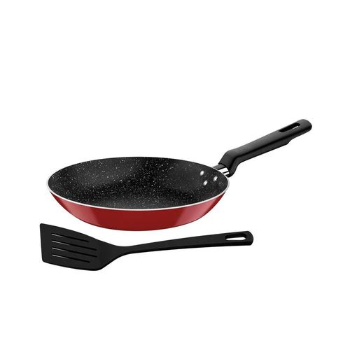 Sarten 26Cm 2Mm Rojo Roch-Loreto C/Espatula - MEGA IMPORT
