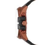 Reloj-Diesel-Mega-Chief-DZ4459-Fecha-Cronometro-Correa-de-Cuero-Negro-Acero-Bronce
