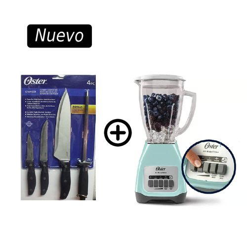 Licuadora  BLSTKAG-VPB + Set de Cuchillos con Afilador 4 Piezas Acero