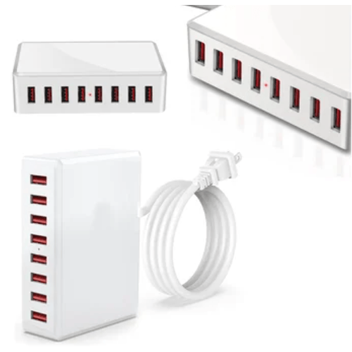 cargador 8 puertos USB 40W Carga Rápida WLX-T9 USB 3.0 2.4A