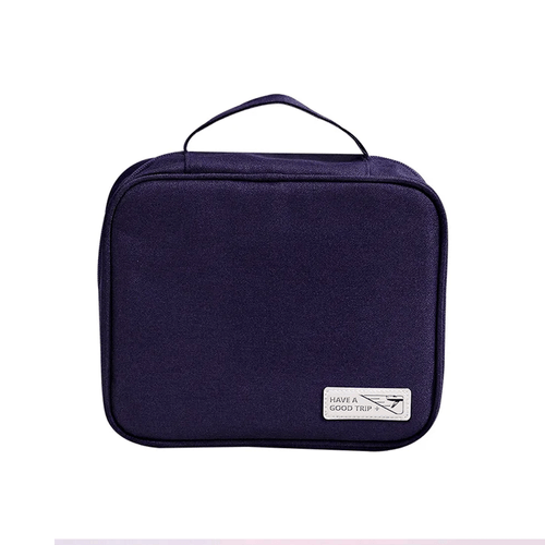 Neceser de Maquillaje Organizador Bolsa Aseo con Asa Azul