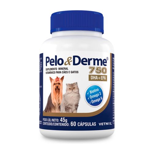 Pelo & Derme 750 Vetnil 60Capsulas