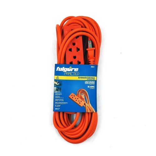 Extensión Uso Rudo Naranja 10mts Calibre 2X16 Fp0112 Fulgore