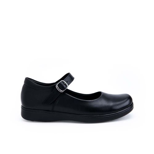 Zapato Escolar Ballerina Casual MANA-2504 NEGRO Rabbit Cuero