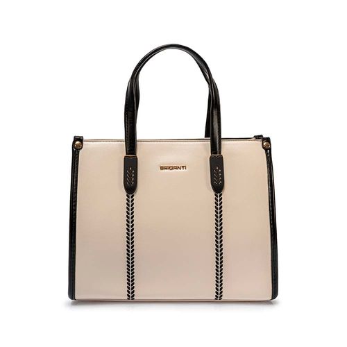 Cartera Satchel BRI-CS2502 Hueso/Negro Briganti