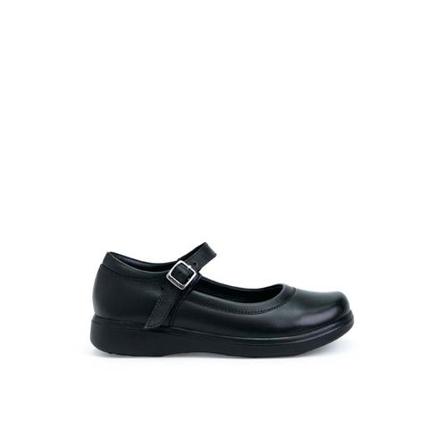 Zapato Escolar Ballerina Casual MANA-055 Negro Rabbit Cuero